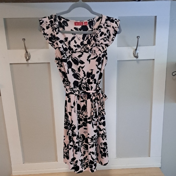 ELLE Pink & Black Floral Dress – Size Small - Picture 1 of 5